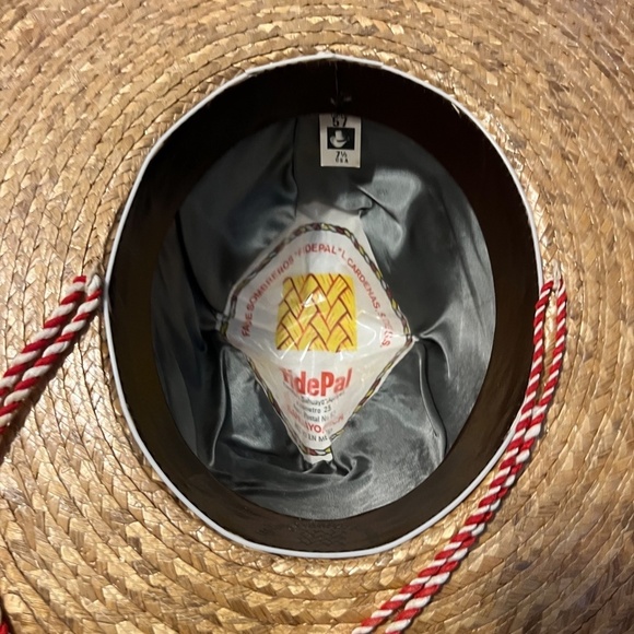 Hat, Sombrero, Federal Straw, Hallmark, Vintage, Provenance,, SIZE 7.5 - Picture 6 of 9